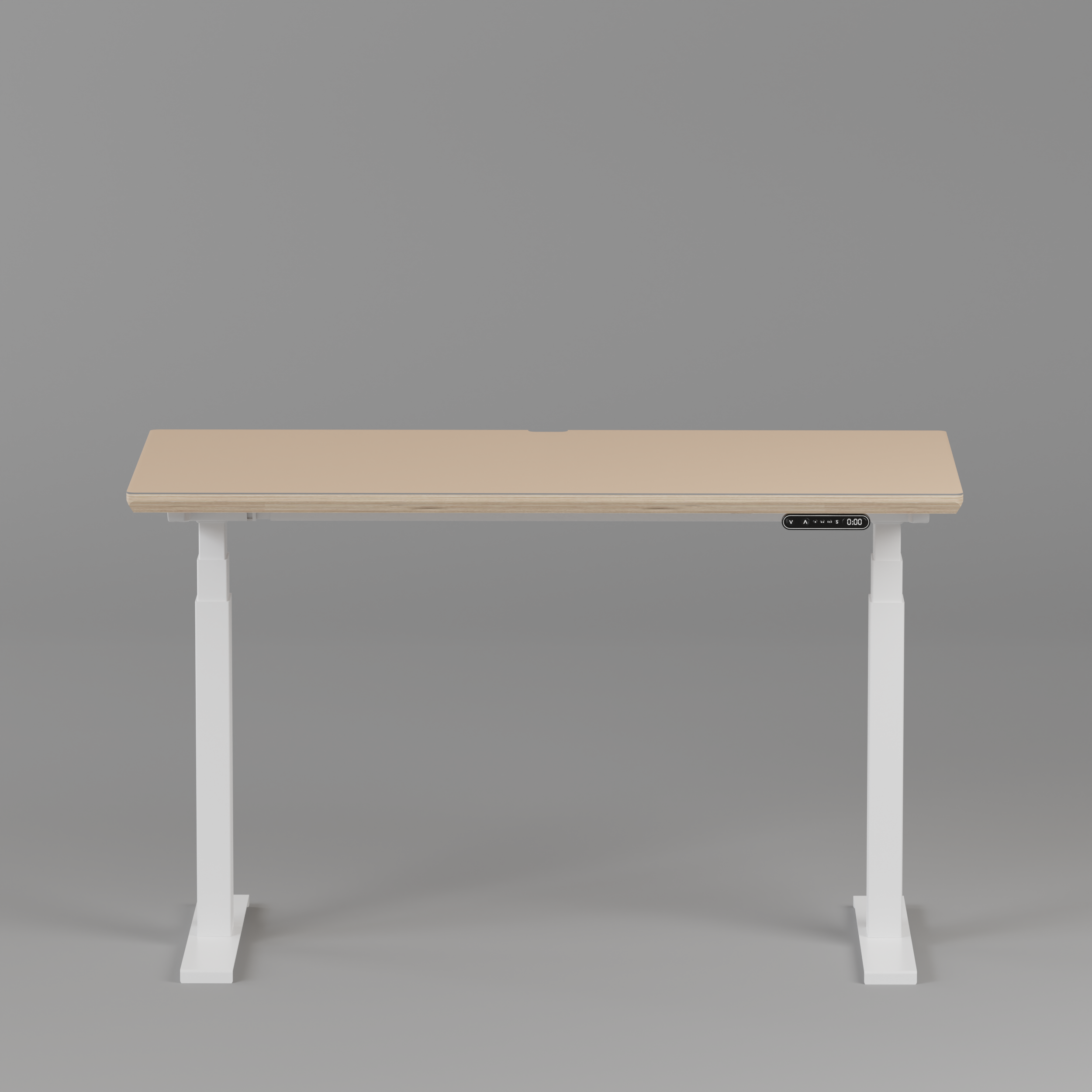Model 301 Electric Standing Desk | Beige | 48 x 24 in | White Legs