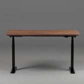 Model 304 Pro Electric Standing Desk | Walnut Wood | 60 x 30 in | Black Legs