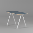 Model 203 Desk | Yale Blue | White Legs