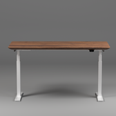 Model 304 Pro Electric Standing Desk | Walnut Wood | 60 x 30 in | White Legs