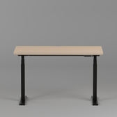 Model 301 Electric Standing Desk | Beige | 48 x 24 in | Black Legs