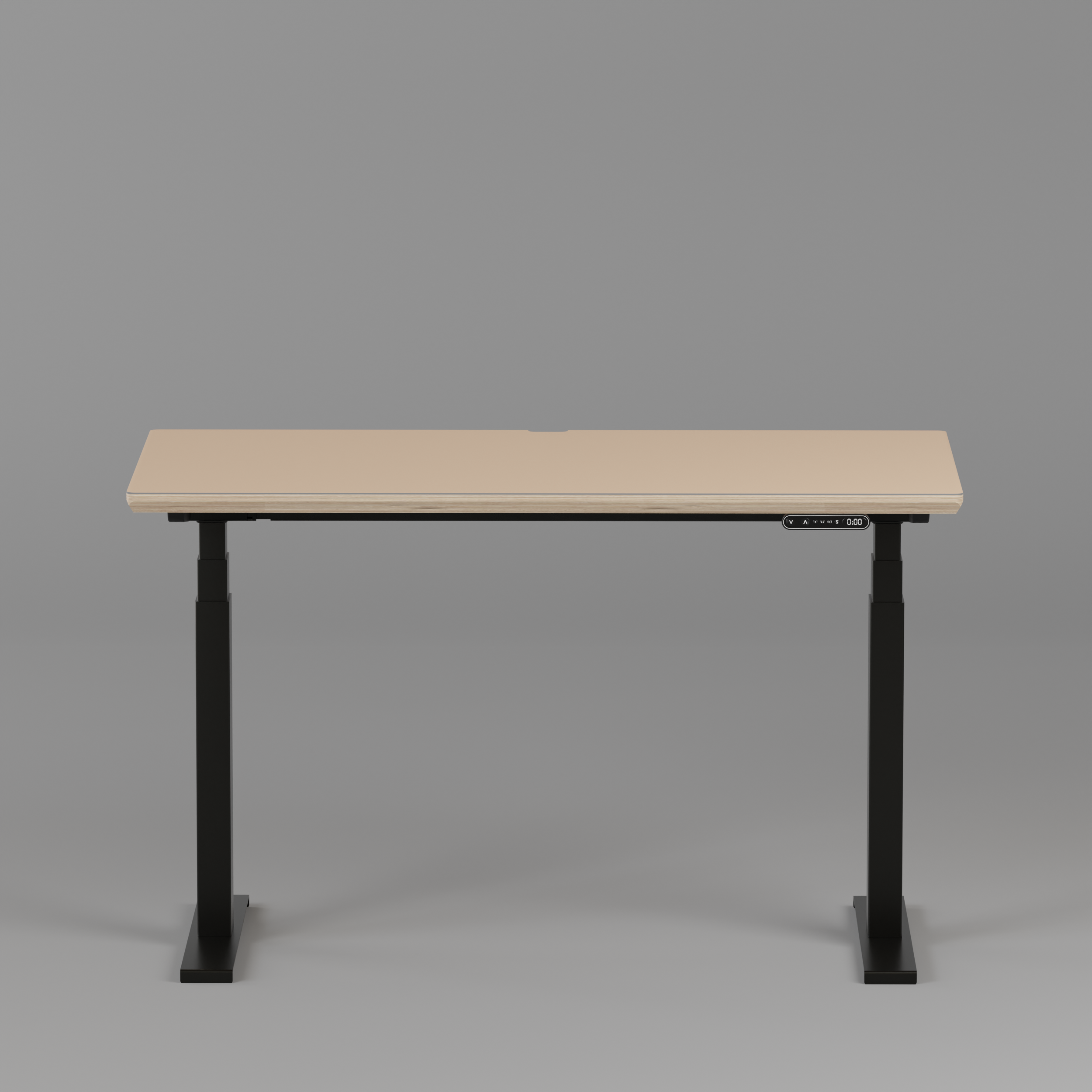 Model 301 Electric Standing Desk | Beige | 48 x 24 in | Black Legs