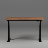 Model 304 Pro Electric Standing Desk | Walnut Wood | 55 x 28 in | Black Legs