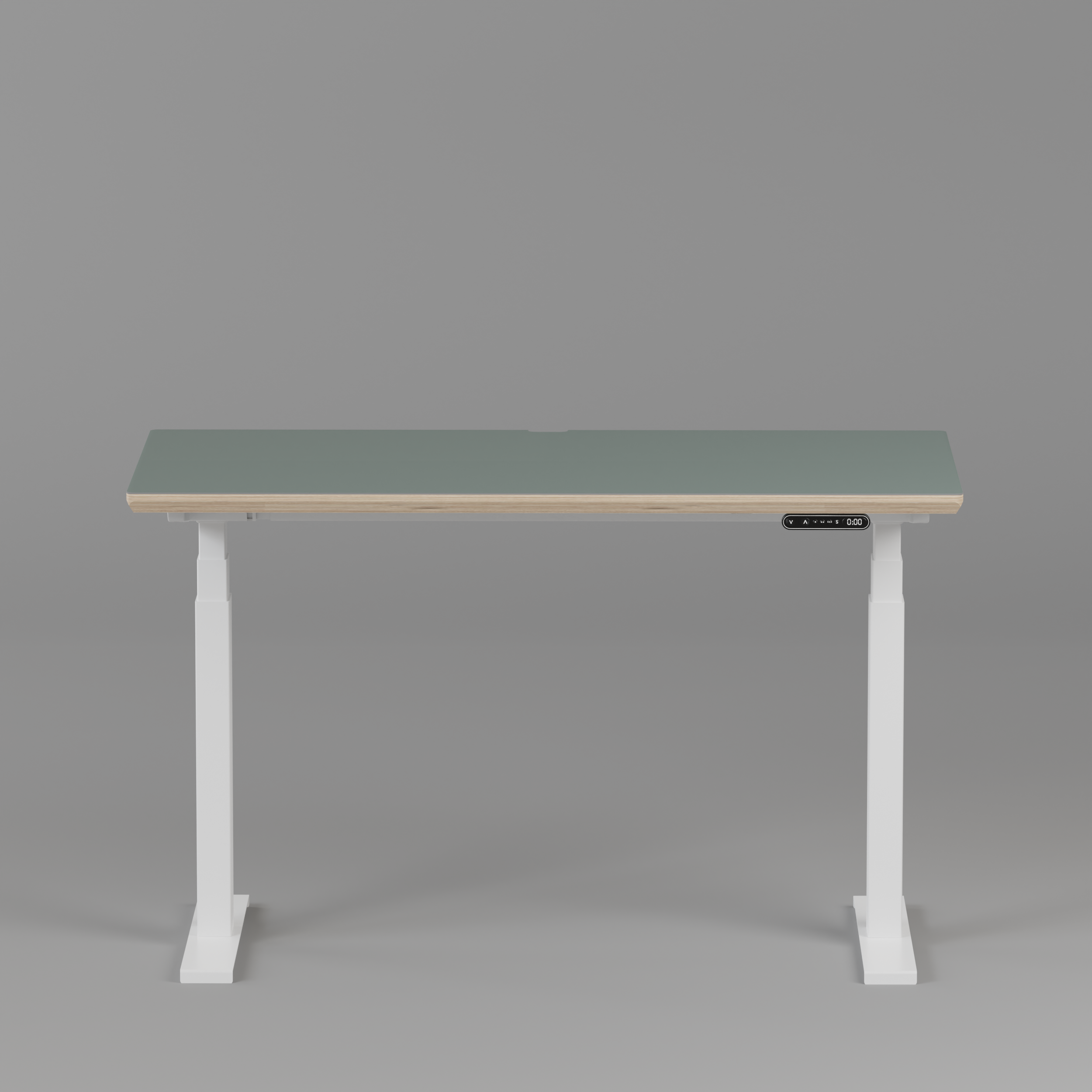 Model 301 Electric Standing Desk | Moss Green | 48 x 24 in | White Legs