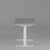 Model 301 Electric Standing Desk | Moss Green | 48 x 24 in | White Legs