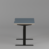Model 301 Electric Standing Desk | Yale Blue | 48 x 24 in | Black Legs