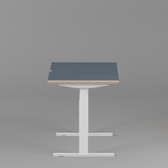 Model 301 Electric Standing Desk | Yale Blue | 48 x 24 in | White Legs