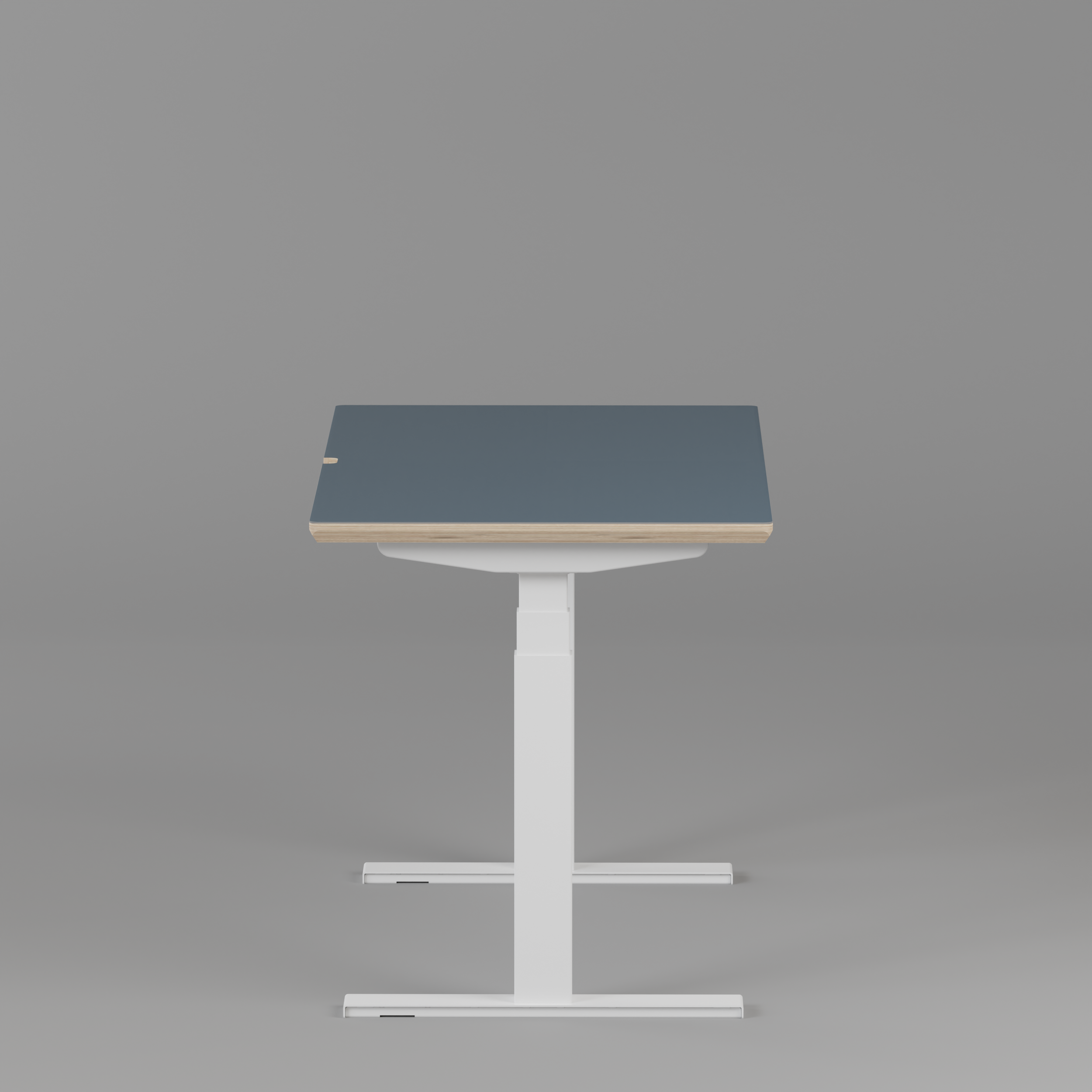 Model 301 Electric Standing Desk | Yale Blue | 48 x 24 in | White Legs
