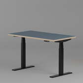 Model 301 Electric Standing Desk | Yale Blue | 48 x 24 in | Black Legs