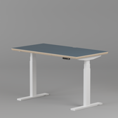 Model 301 Electric Standing Desk | Yale Blue | 48 x 24 in | White Legs
