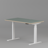 Model 301 Electric Standing Desk | Moss Green | 48 x 24 in | White Legs