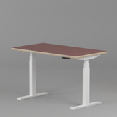 Model 301 Electric Standing Desk | Rosso | 48 x 24 in | White Legs