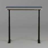 Model 301 Electric Standing Desk | Yale Blue | 48 x 24 in | Black Legs