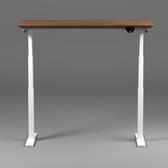 Model 304 Pro Electric Standing Desk | Walnut Wood | 55 x 28 in | White Legs