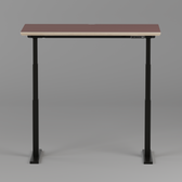 Model 301 Electric Standing Desk | Rosso | 48 x 24 in | Black Legs