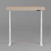 Model 301 Electric Standing Desk | Beige | 48 x 24 in | White Legs