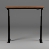 Model 304 Pro Electric Standing Desk | Walnut Wood | 55 x 28 in | Black Legs