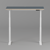 Model 301 Electric Standing Desk | Yale Blue | 48 x 24 in | White Legs