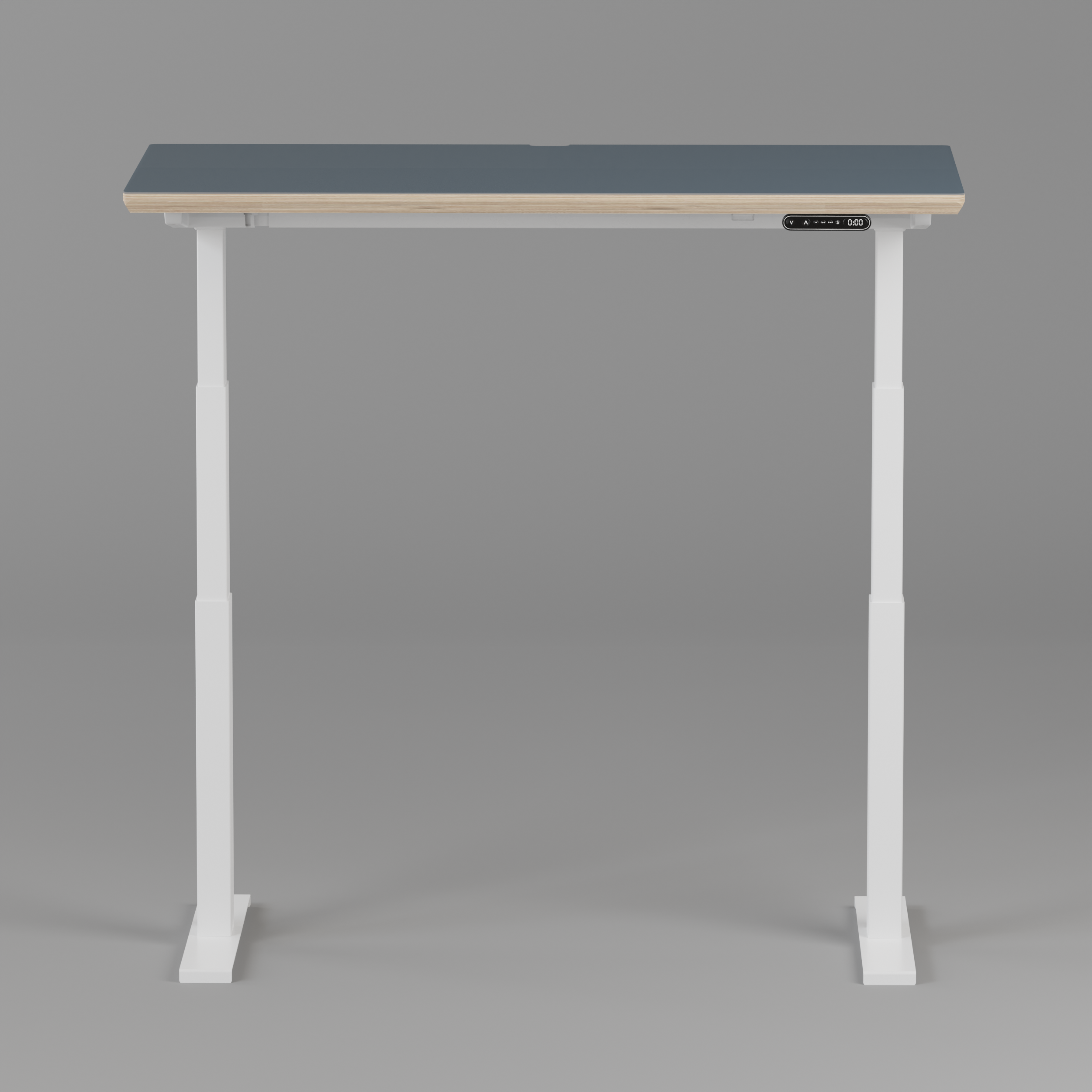 Model 301 Electric Standing Desk | Yale Blue | 48 x 24 in | White Legs
