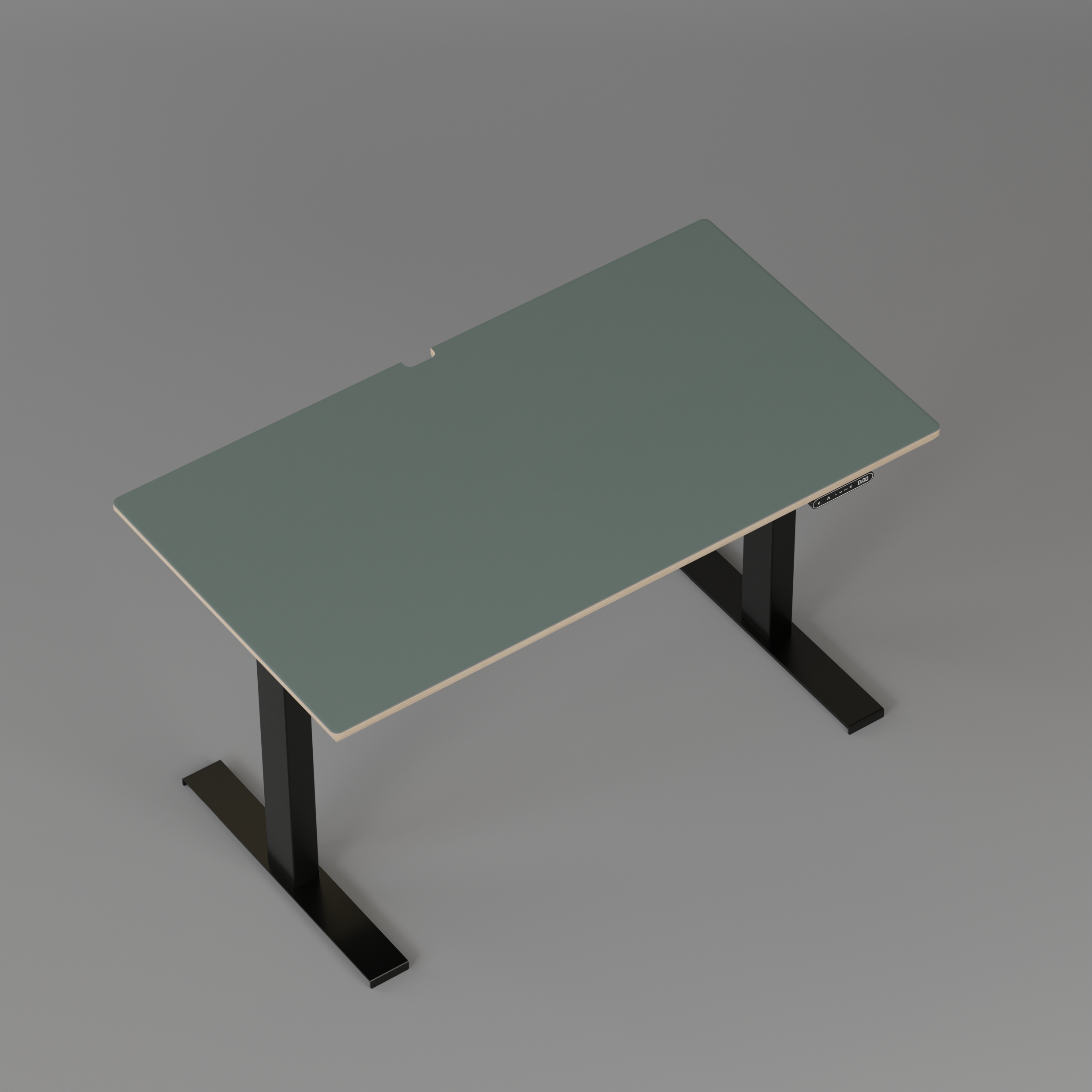 Model 301 Electric Standing Desk | Moss Green  | 48 x 24 in | Black Legs