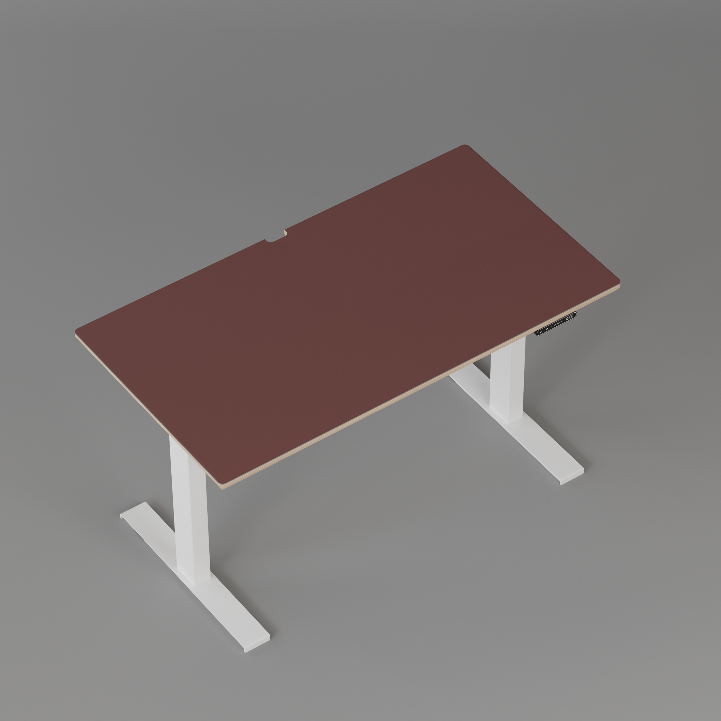 Model 301 Electric Standing Desk | Rosso | 48 x 24 in | White Legs