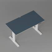 Model 301 Electric Standing Desk | Yale Blue | 48 x 24 in | White Legs