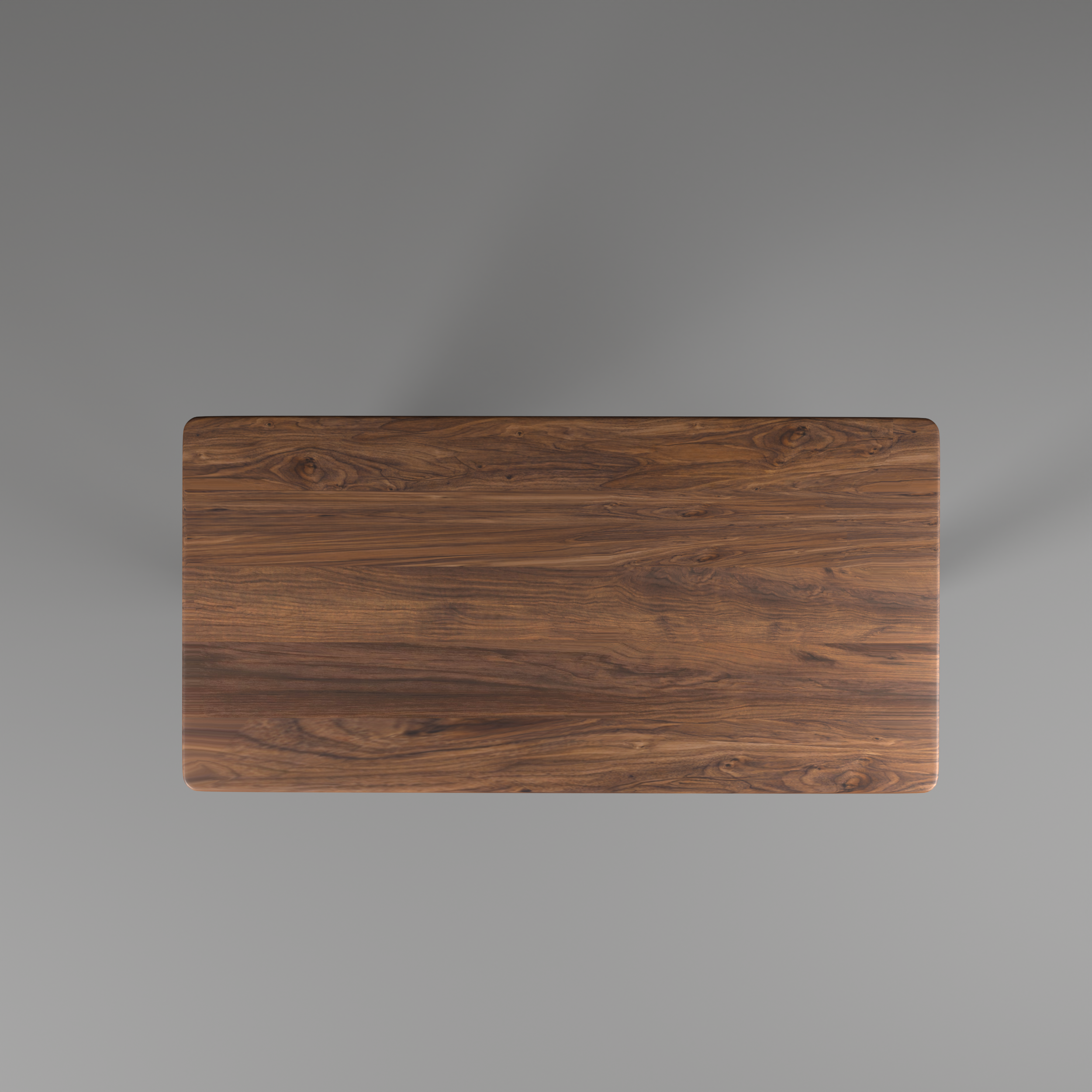 Model 304 | Solid American Walnut Wood Height Adjustable Desk (55"x28")  | Black Legs