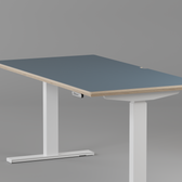 Model 301 Electric Standing Desk | Yale Blue  | 55 x 27 in | White Legs