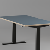 Model 301 Electric Standing Desk | Yale Blue | 55 x 27 in | Black Legs