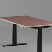 Model 301 Electric Standing Desk | Rosso | 55 x 27 in | Black Legs