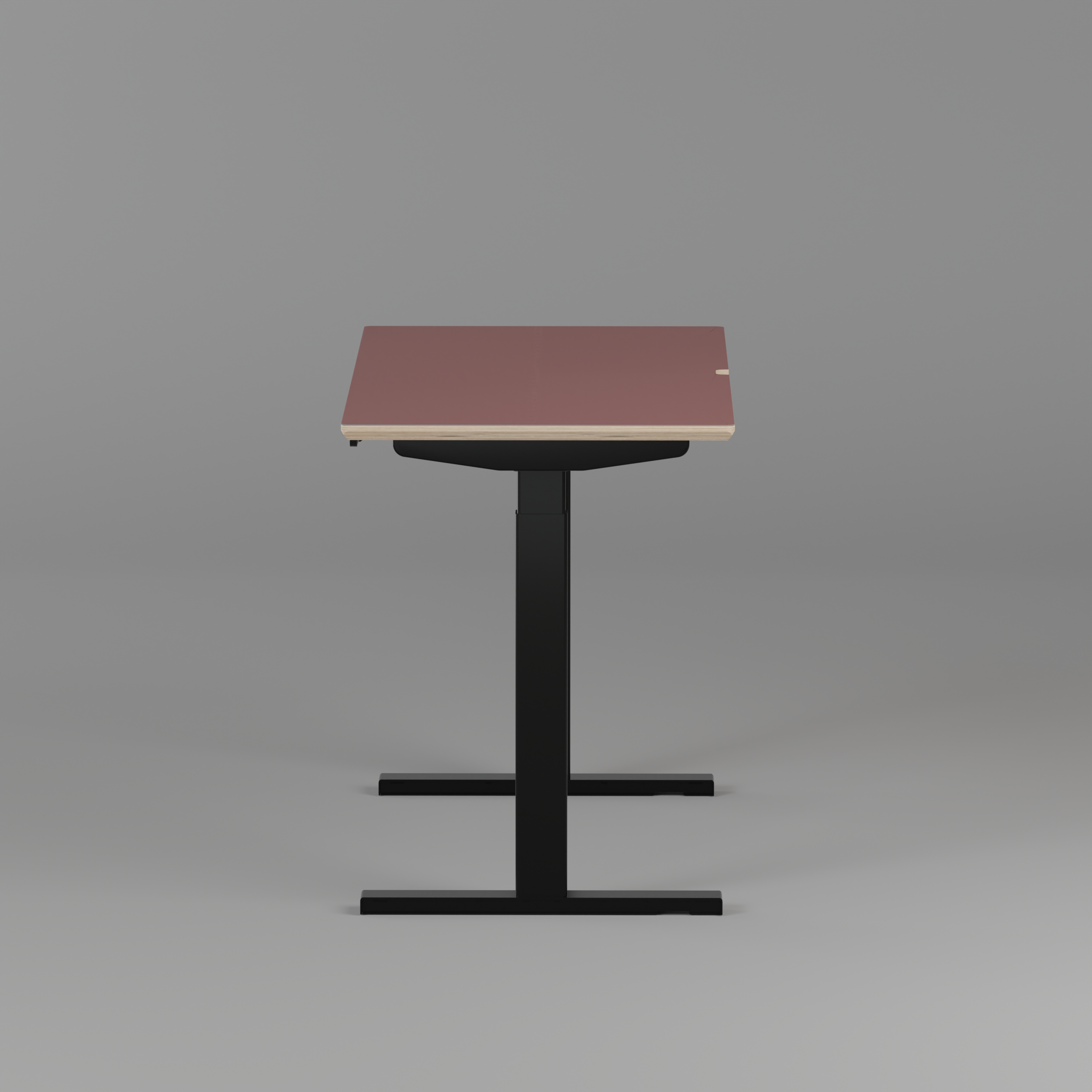 Model 301 | Height Adjustable Desk/Standing Desk (48"x24") | Rosso | Black Legs