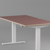 Model 301 Electric Standing Desk | Rosso | 55 x 27 in | White Legs
