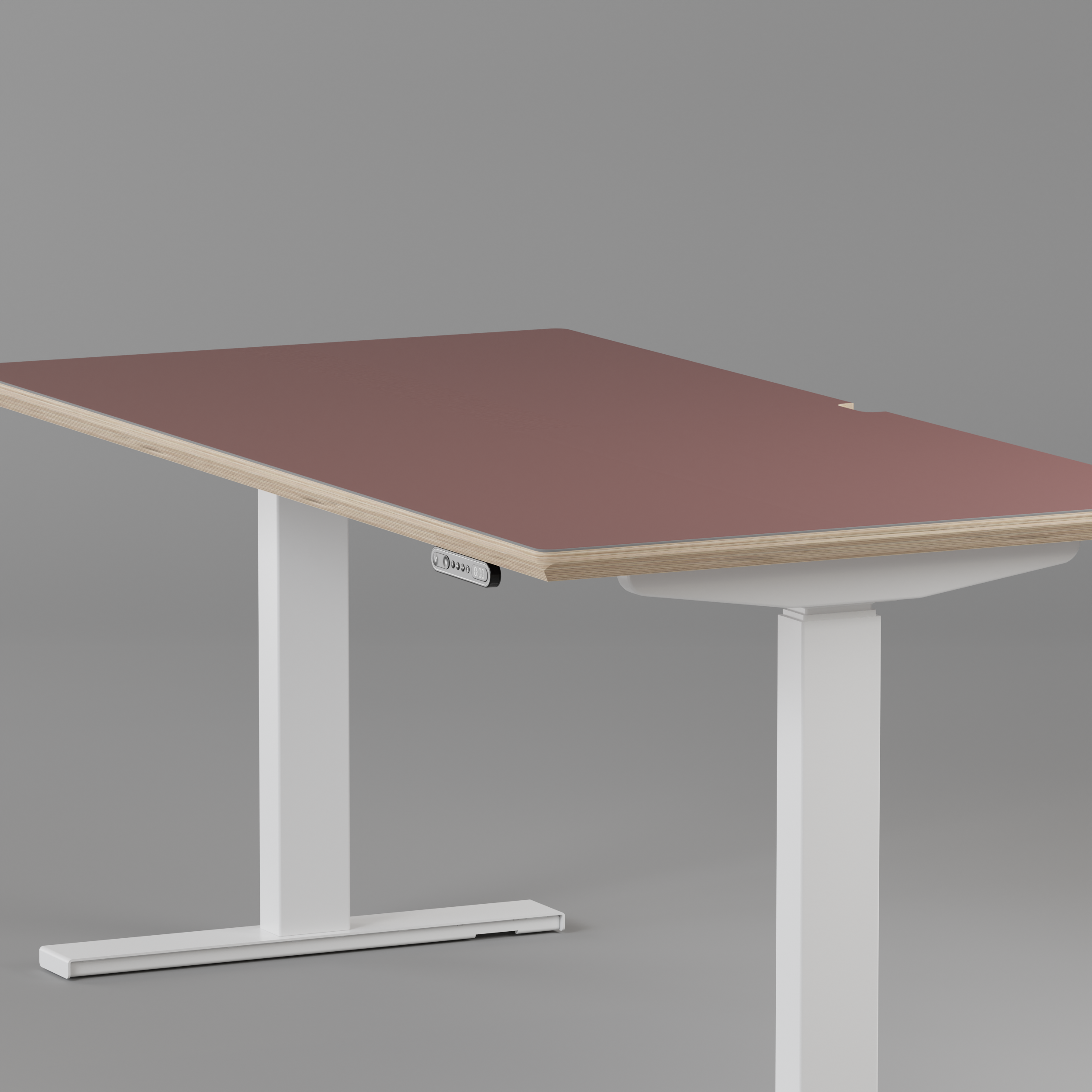 Model 301 Electric Standing Desk | Rosso | 55 x 27 in | White Legs