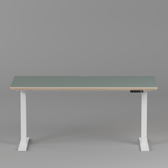 Model 301 Electric Standing Desk | Moss Green | 55 x 27 in | White Legs