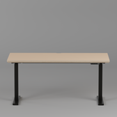 Model 301 Electric Standing Desk | Beige | 55 x 27 in | Black Legs