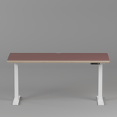 Model 301 Electric Standing Desk | Rosso | 55 x 27 in | White Legs