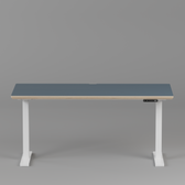 Model 301 Electric Standing Desk | Yale Blue  | 55 x 27 in | White Legs