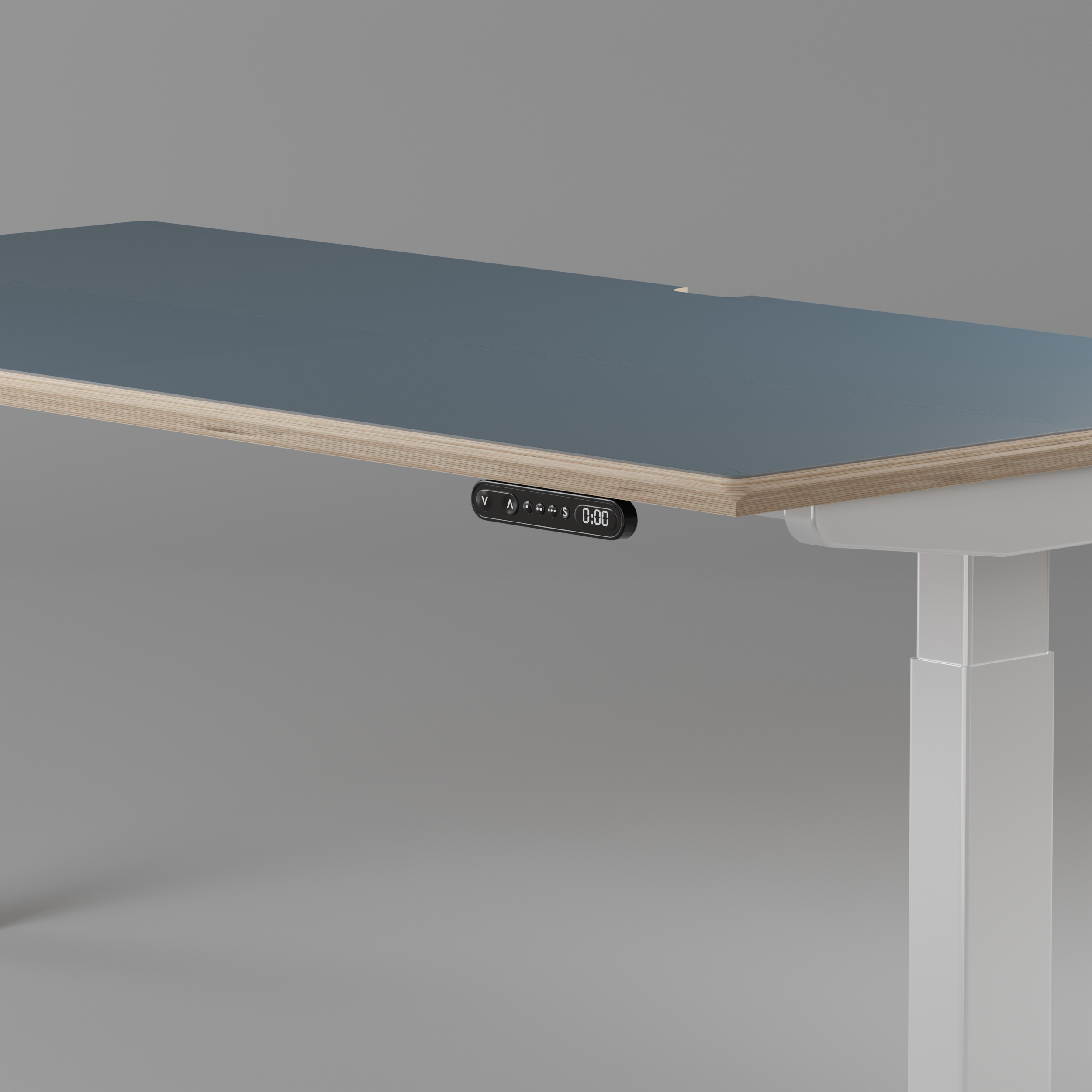 Model 301 | Height Adjustable Desk/Standing Desk (48"x24") | Yale Blue | White Legs