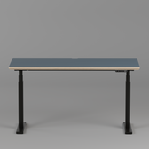 Model 301 Electric Standing Desk | Yale Blue | 55 x 27 in | Black Legs
