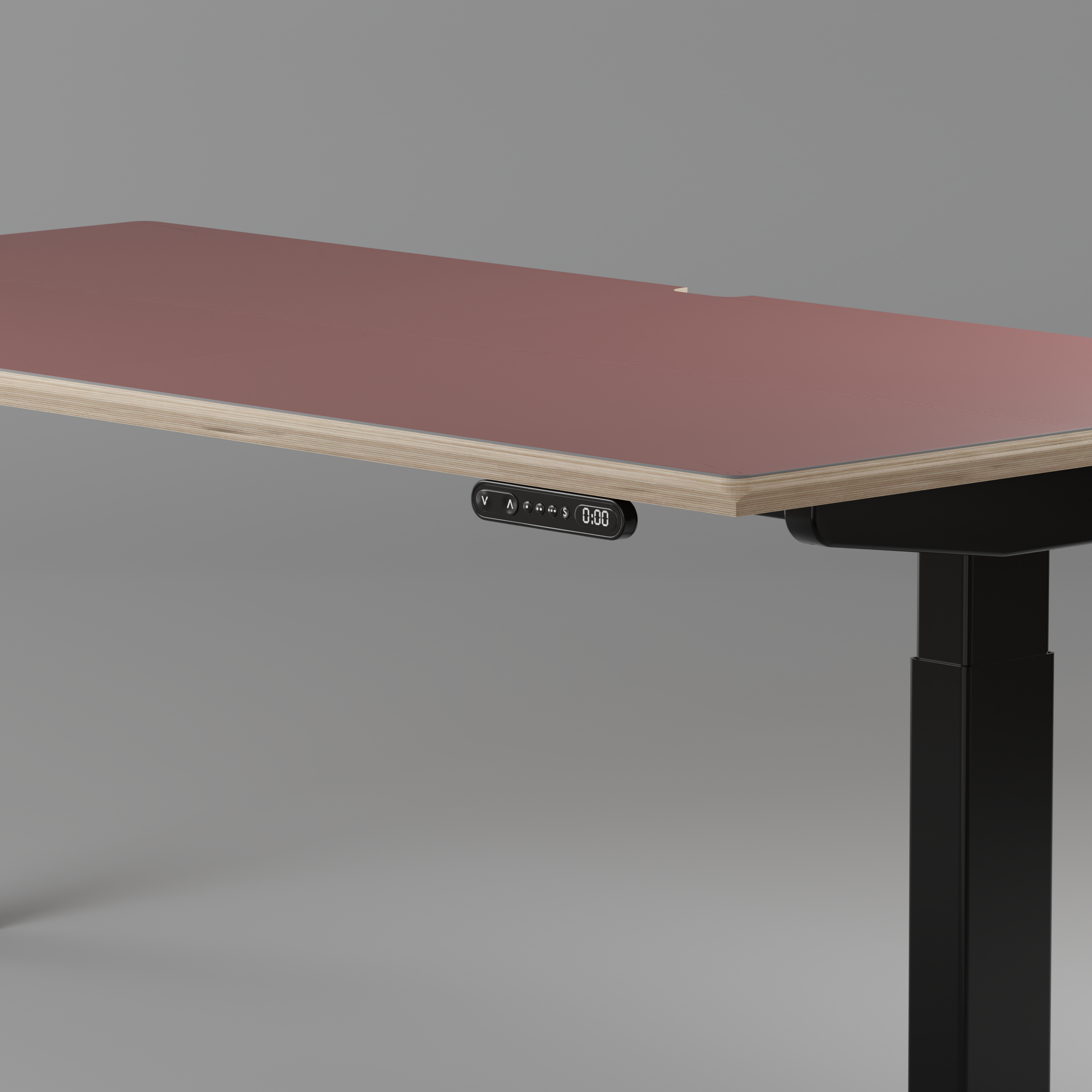 Model 301 | Height Adjustable Desk/Standing Desk (48"x24") | Rosso | Black Legs