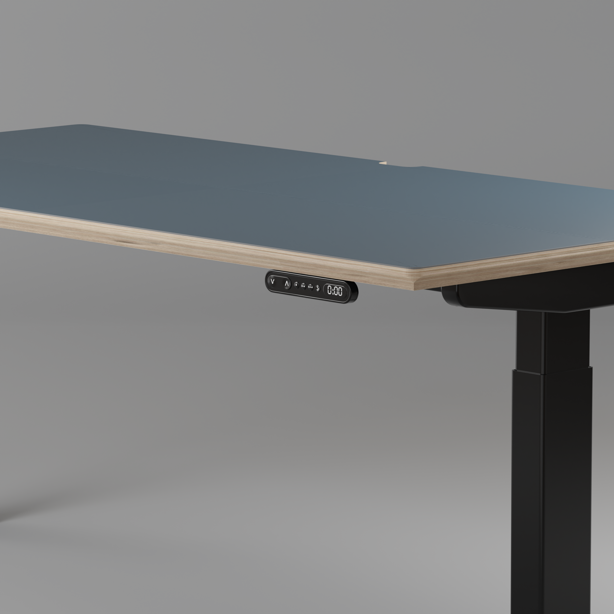 Model 301 | Height Adjustable Desk/Standing Desk (48"x24") | Yale Blue | Black Legs