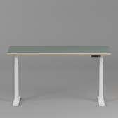 Model 301 Electric Standing Desk | Moss Green | 55 x 27 in | White Legs