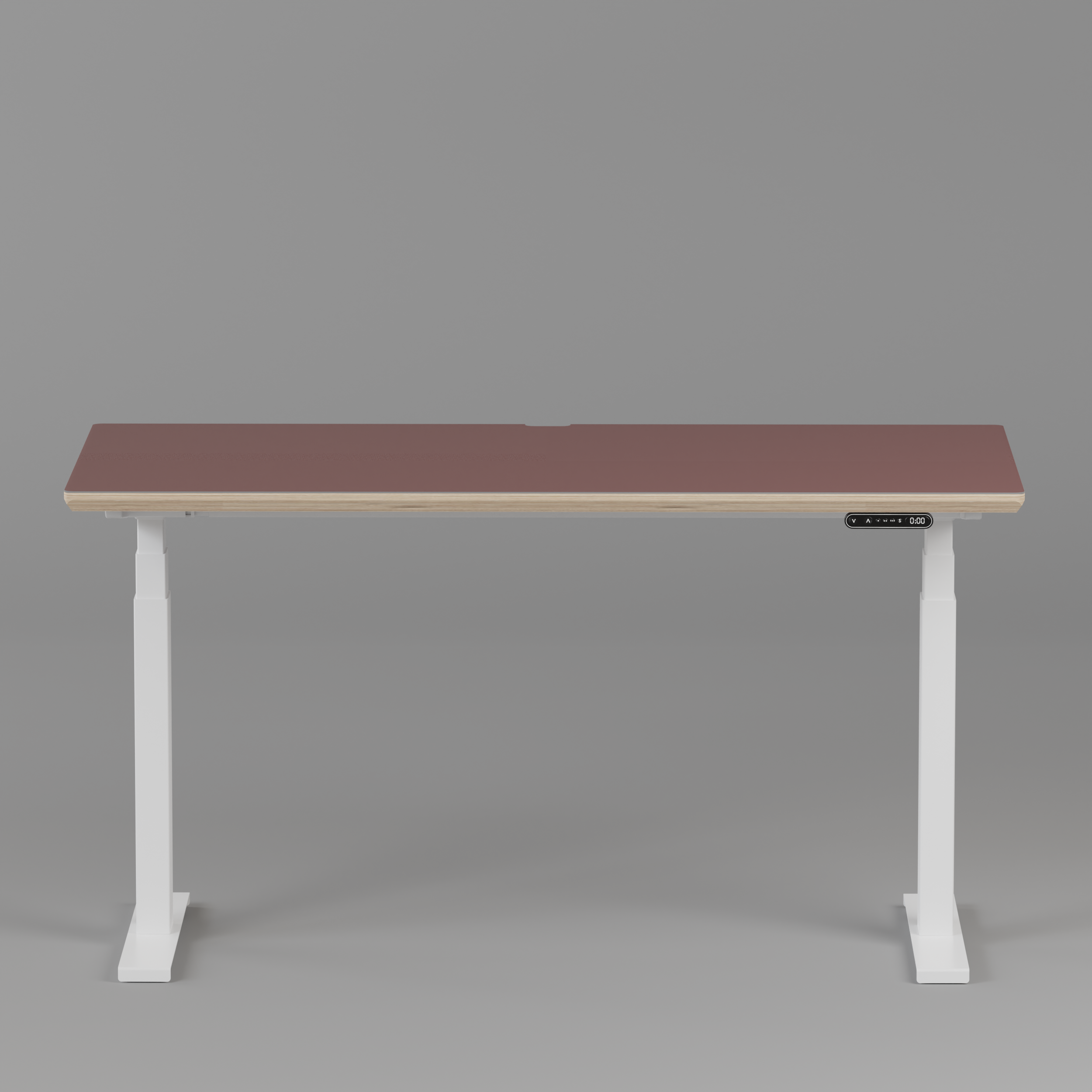 Model 301 Electric Standing Desk | Rosso | 55 x 27 in | White Legs