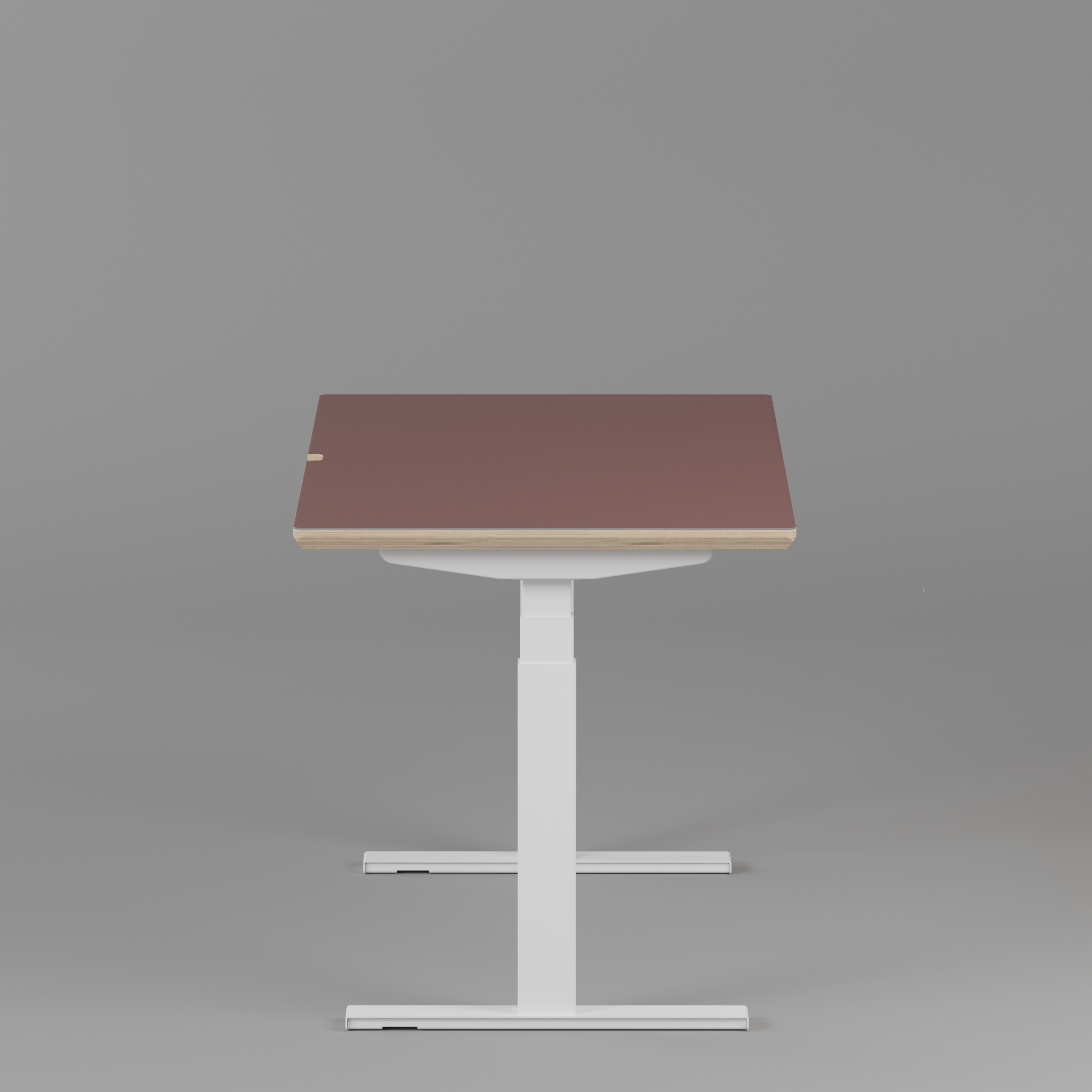 Model 301 Electric Standing Desk | Rosso | 55 x 27 in | White Legs