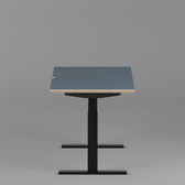Model 301 Electric Standing Desk | Yale Blue | 55 x 27 in | Black Legs