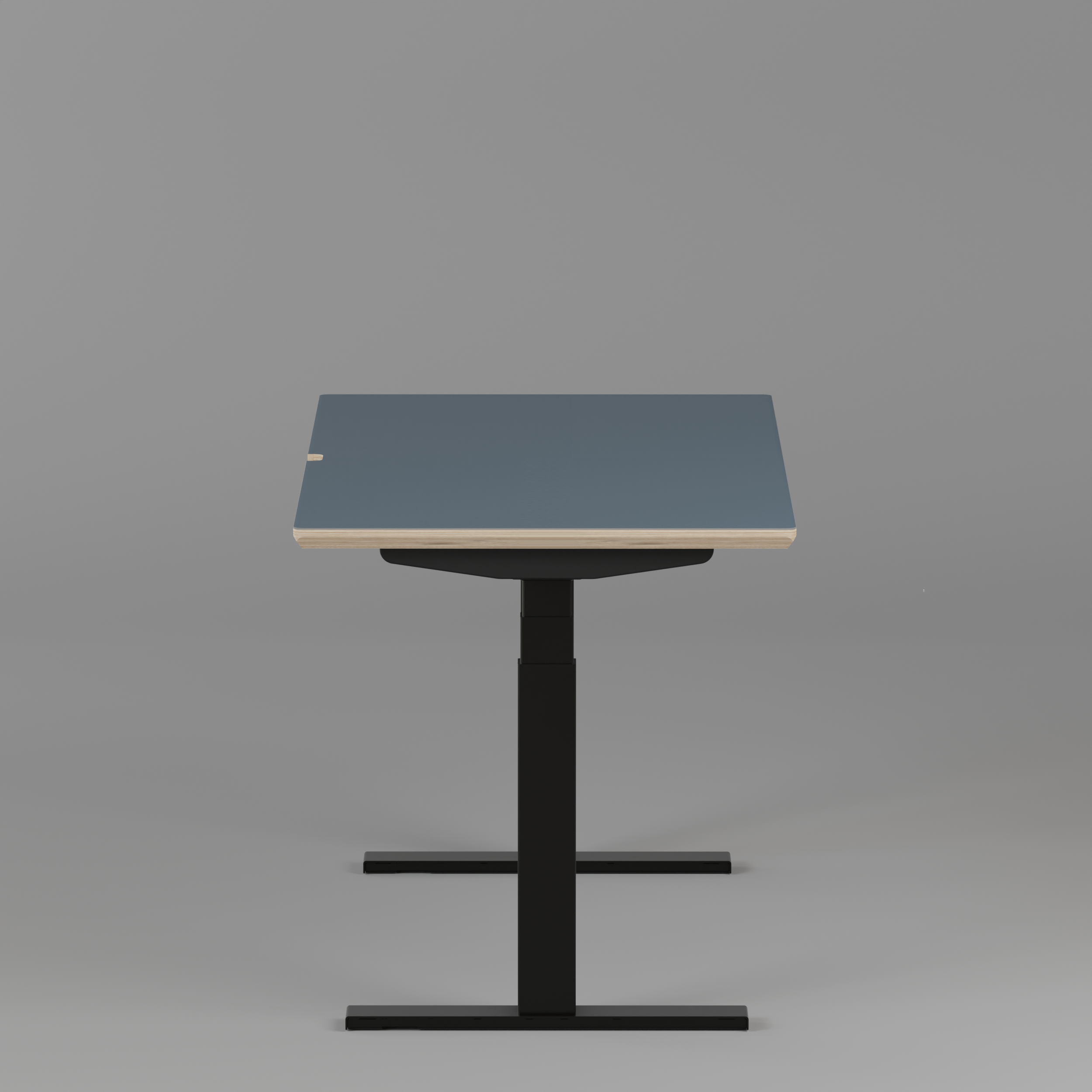 Model 301 Electric Standing Desk | Yale Blue | 55 x 27 in | Black Legs