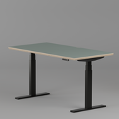 Model 301 Electric Standing Desk | Moss Green | 55 x 27 in | Black Legs