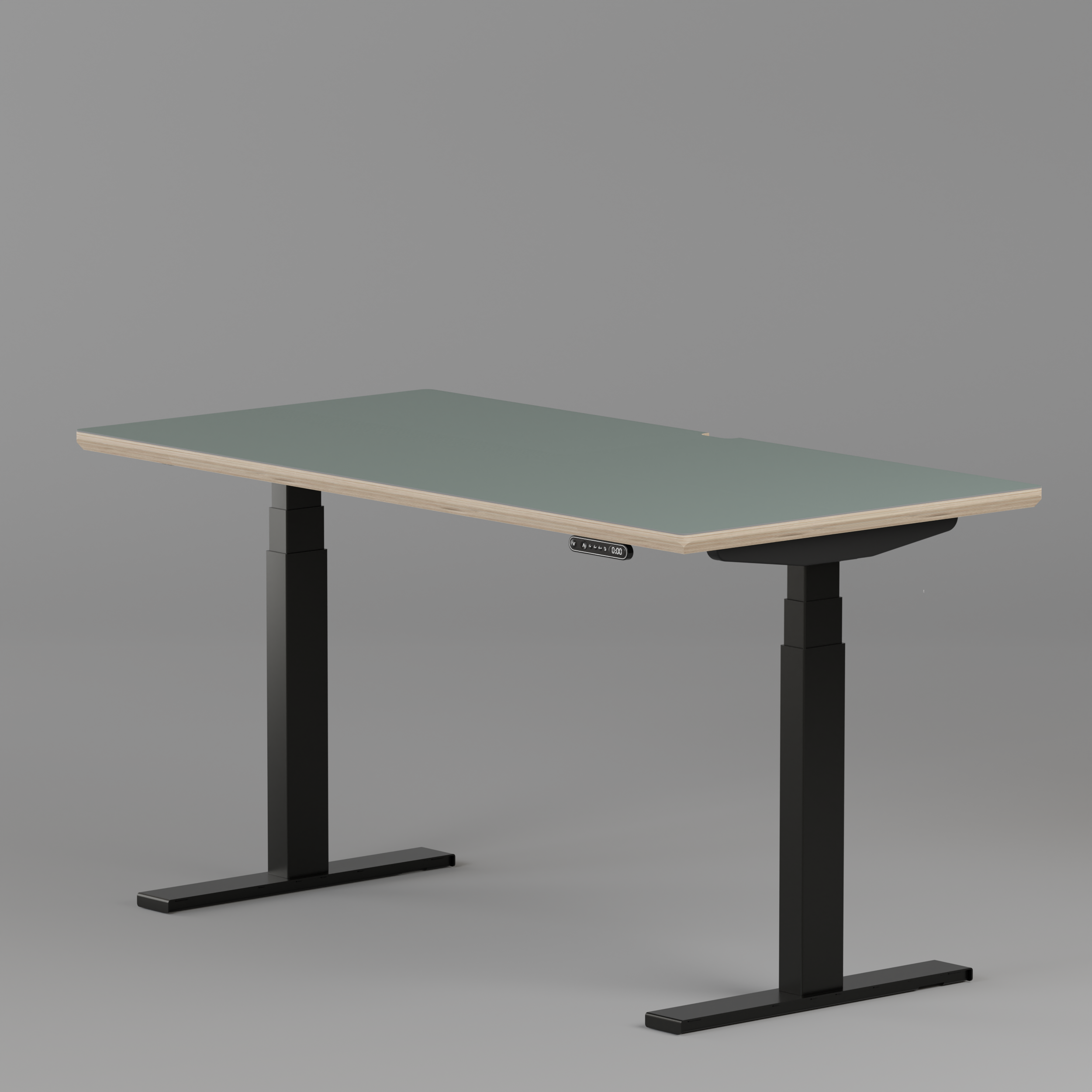 Model 301 Electric Standing Desk | Moss Green | 55 x 27 in | Black Legs
