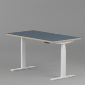 Model 301 Electric Standing Desk | Yale Blue  | 55 x 27 in | White Legs