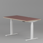 Model 301 Electric Standing Desk | Rosso | 55 x 27 in | White Legs